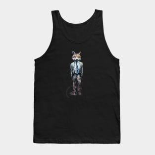 Watercolor Business Fox Tank Top